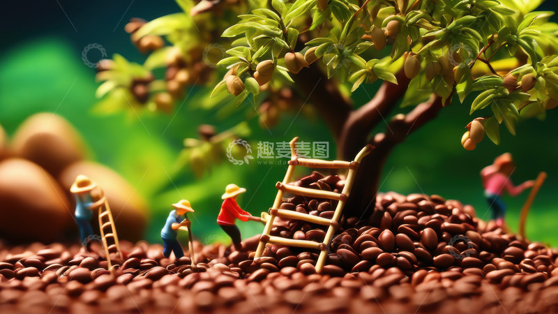 高清大图下载【趣麦麦图】绿色五一劳动节特效字AI插画微缩场景海报4