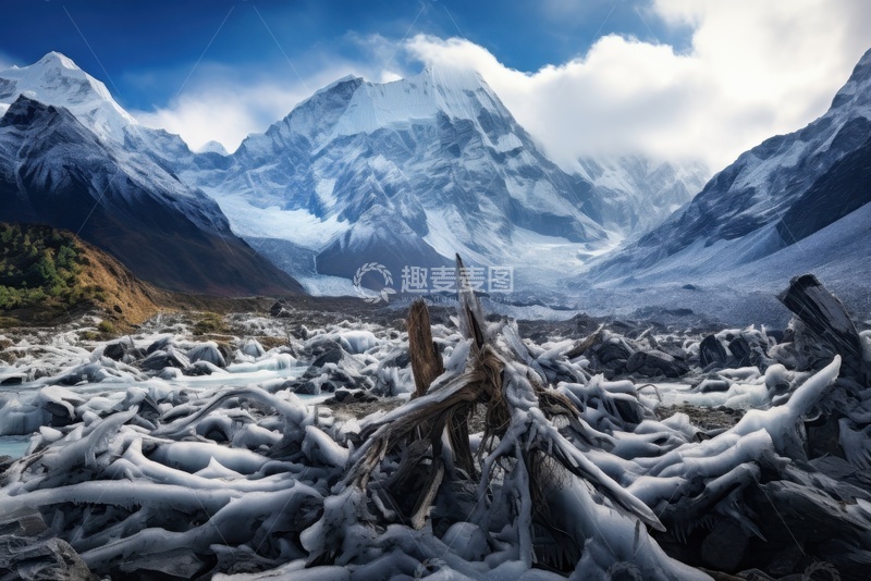 高清大图下载【趣麦麦图】雪山神山自然雪景