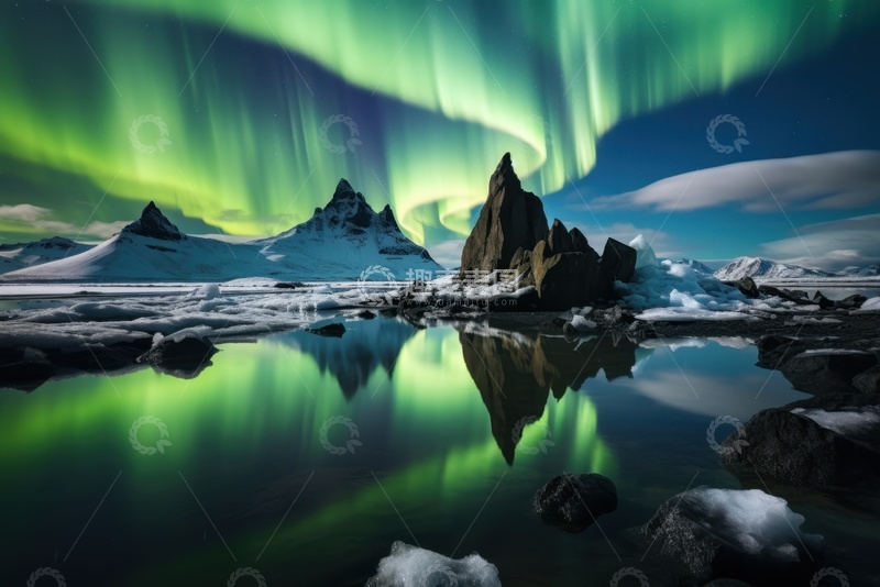 高清大图下载【趣麦麦图】北极光自然美景