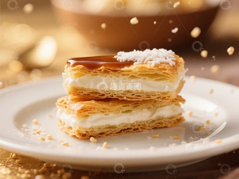 高清大图下载【趣麦麦图】香甜美味的小吃千层酥 2