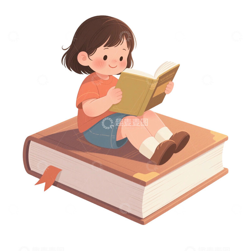 高清大图下载【趣麦麦图】人物和文具结合免抠元素2