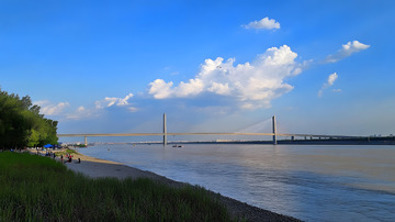 晴空下的长江河流2