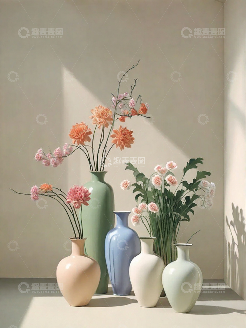 高清大图下载【趣麦麦图】花瓶插花家居