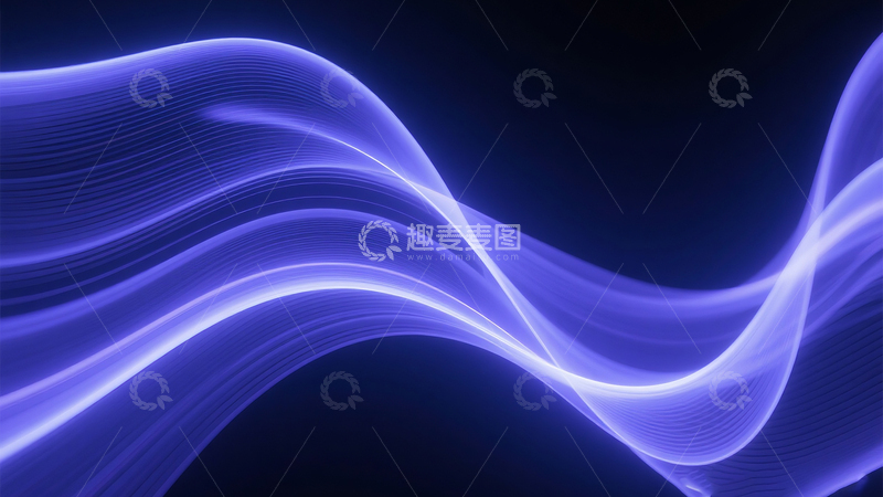 高清大图下载【趣麦麦图】蓝色光带科技背景设计