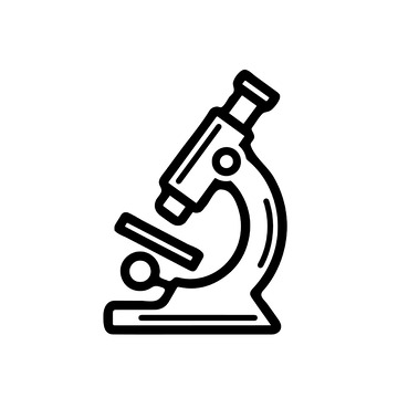 简约线条风格显微镜图形标识