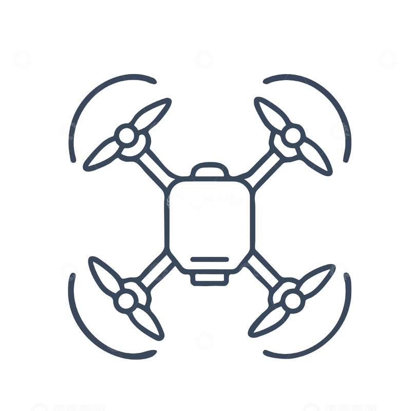 源文件下载【趣麦麦图】简约线条风格无人机图形设计