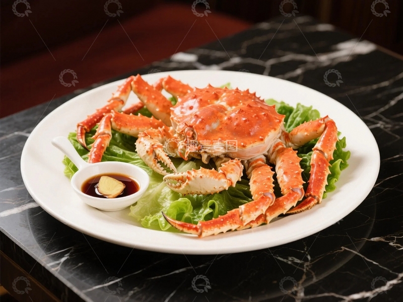 高清大图下载【趣麦麦图】海鲜美食清蒸帝王蟹2