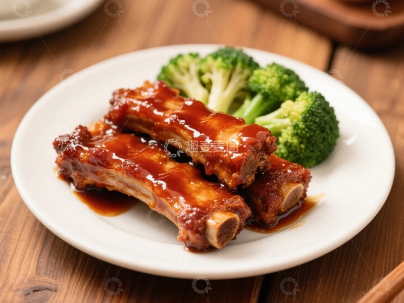 高清大图下载【趣麦麦图】美味多汁的糖醋排骨3