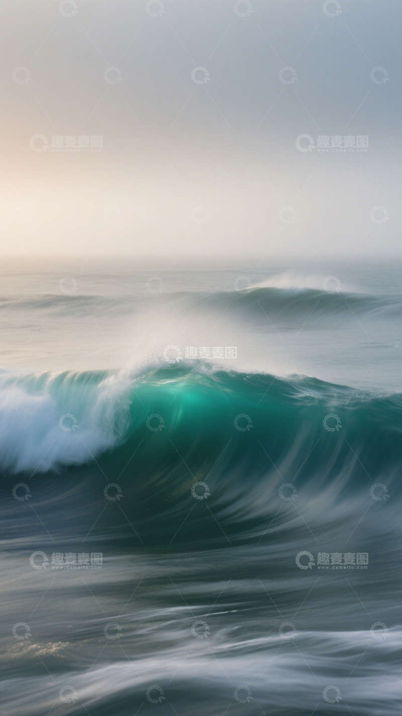 高清大图下载【趣麦麦图】动感慢门海浪图