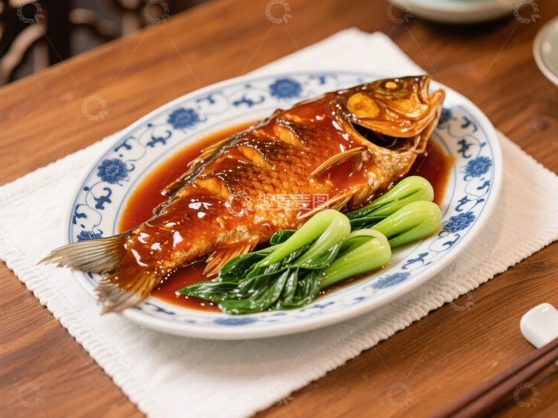 高清大图下载【趣麦麦图】餐桌上的美味佳肴西湖醋鱼