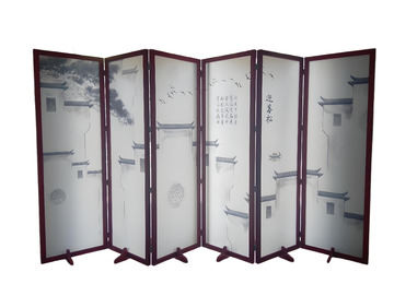 中式屏风免抠素材