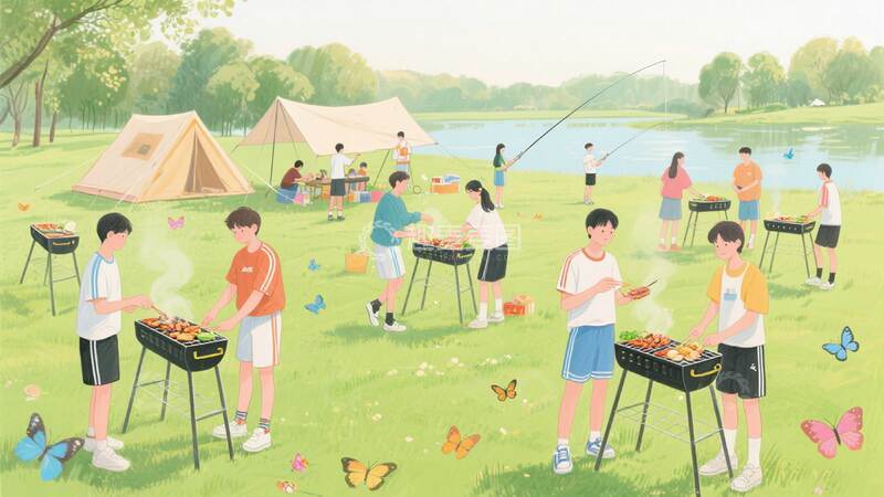 高清大图下载【趣麦麦图】-野炊  烧烤  垂钓1