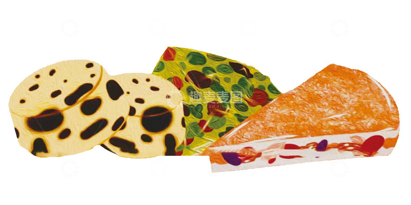 高清大图下载【趣麦麦图】面包糕点手绘