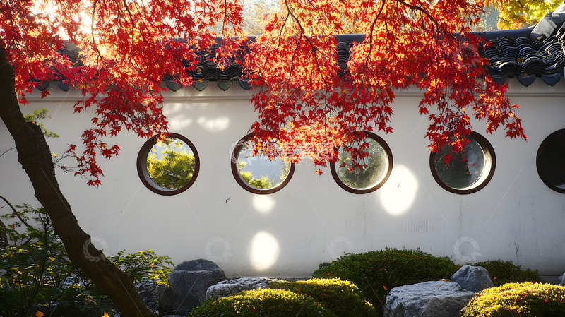 秋天的日式庭院1