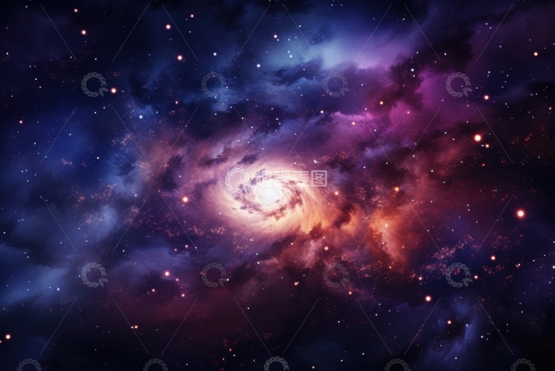 高清大图下载【趣麦麦图】旋转的璀璨星云