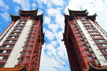 楼房古塔建筑风景