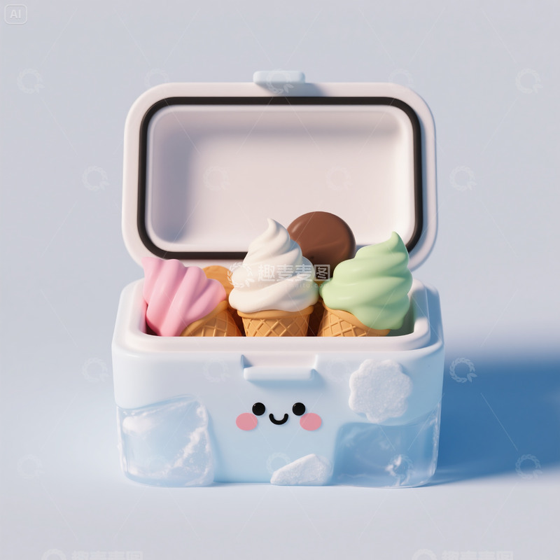 高清大图下载【趣麦麦图】可爱的冰淇淋箱子2