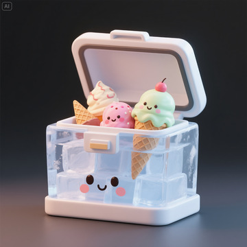 可爱的冰淇淋箱子1