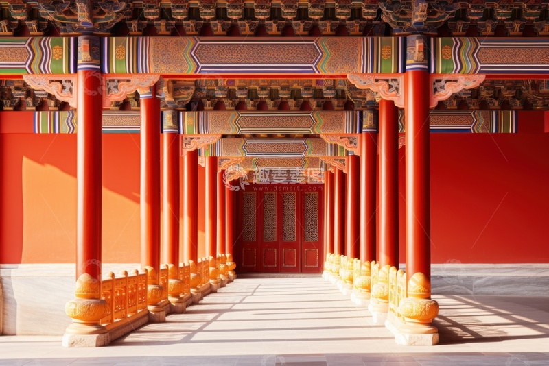 高清大图下载【趣麦麦图】红墙庙宇古建筑