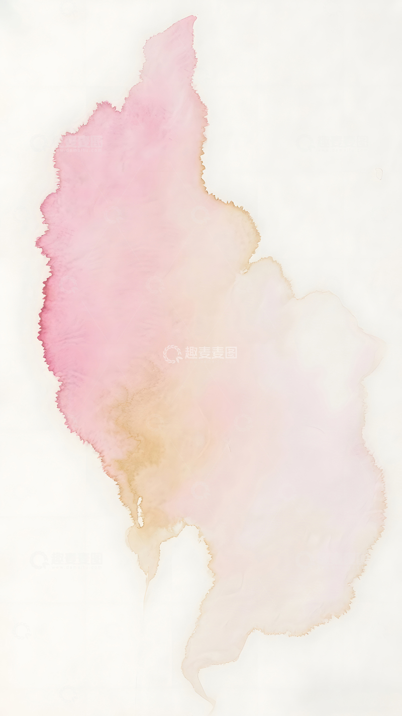 高清大图下载【趣麦麦图】粉色水彩晕染