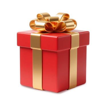 金色丝带电商促销活动礼盒装饰免抠元素