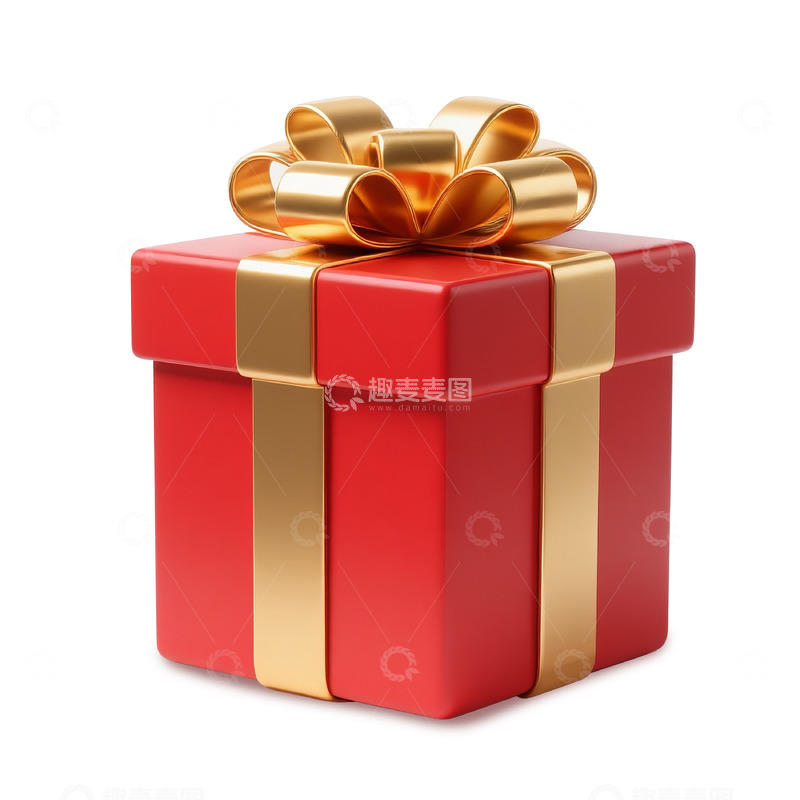 源文件下载【趣麦麦图】金色丝带电商促销活动礼盒装饰免抠元素