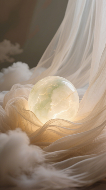 水晶球发光纱布背景1