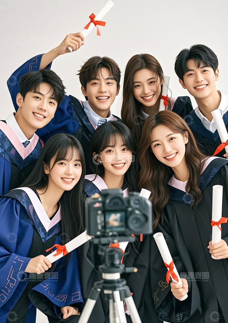 插画风毕业季素材
