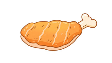 鸡腿卡通素材