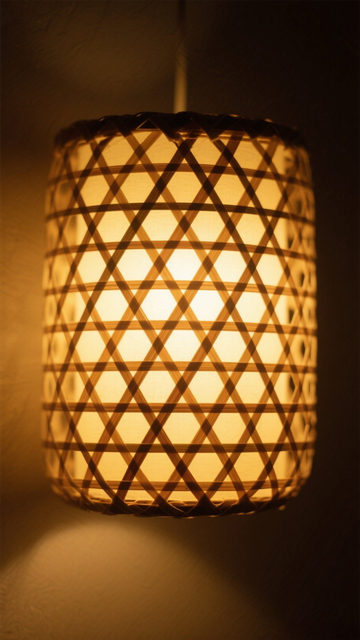 竹编灯笼暖光背景4