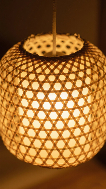 竹编灯笼暖光背景2