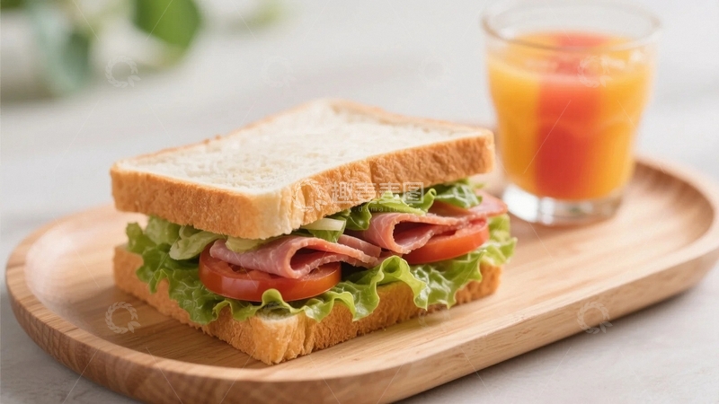 高清大图下载【趣麦麦图】阳光早餐的健康选择