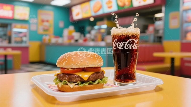 高清大图下载【趣麦麦图】快餐店里的经典搭配3