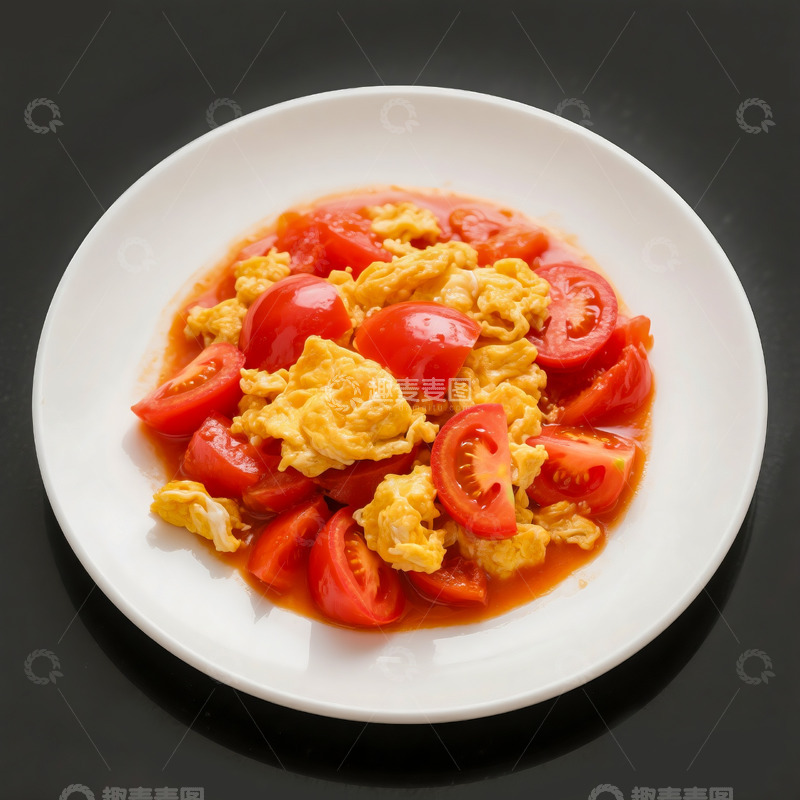 高清大图下载【趣麦麦图】西红柿炒鸡蛋炒菜高清摄影图