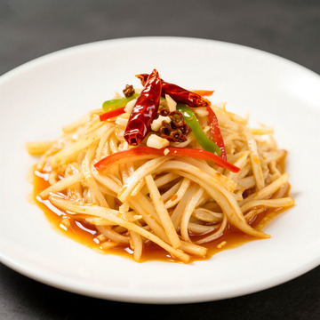 酸辣土豆丝家常小炒菜高清美食摄影图片4