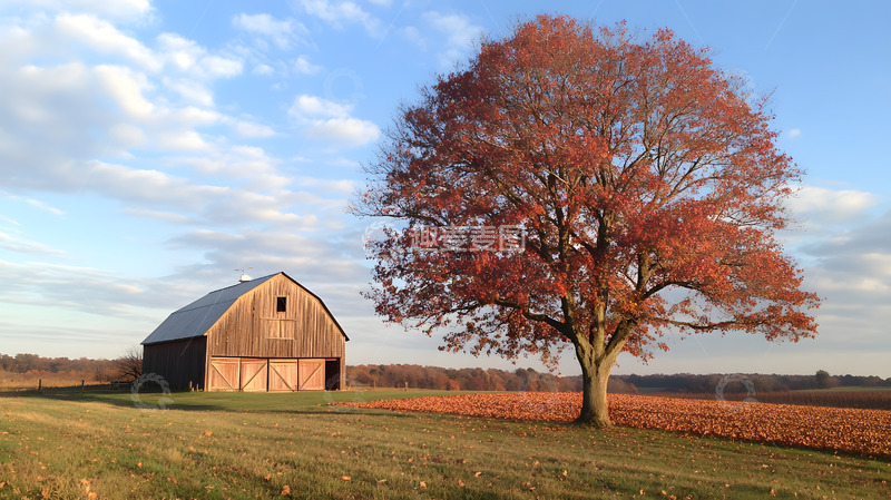 高清大图下载【趣麦麦图】秋天的大树2