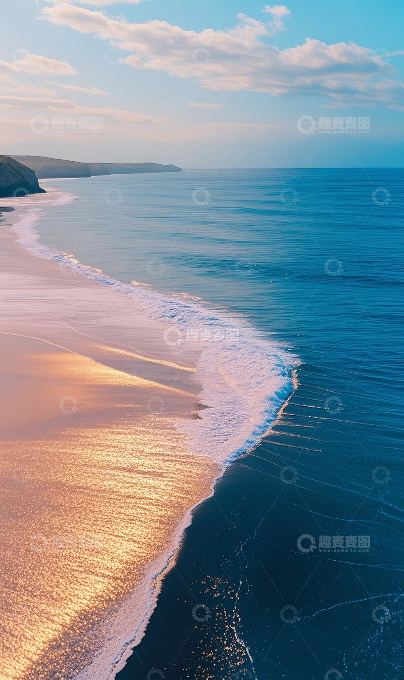 高清大图下载【趣麦麦图】海岸线海浪风景图1