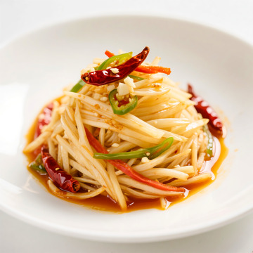 酸辣土豆丝家常小炒菜高清美食摄影图片2