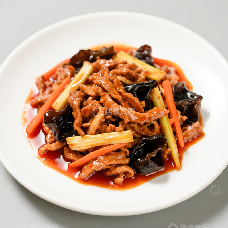 高清大图下载【趣麦麦图】家常小炒菜鱼香肉丝高清美食摄影图片3