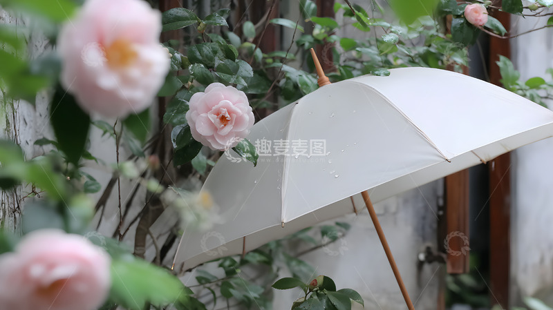 高清大图下载【趣麦麦图】春天雨伞和花卉文艺风场景3