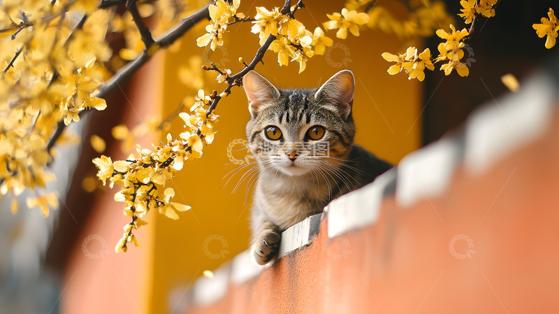 高清大图下载【趣麦麦图】秋天氛围下的猫咪