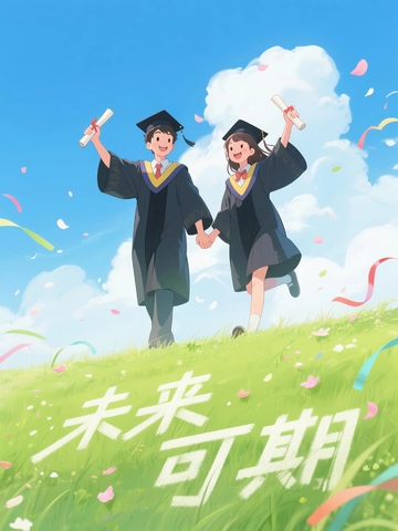 毕业季插画素材背景9