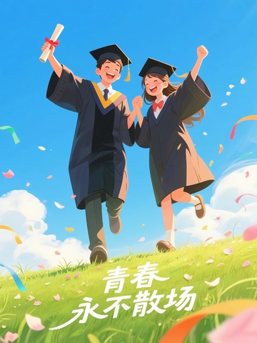 毕业季插画素材背景11