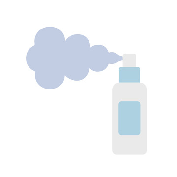 淡蓝色简约风格喷雾瓶图标设计