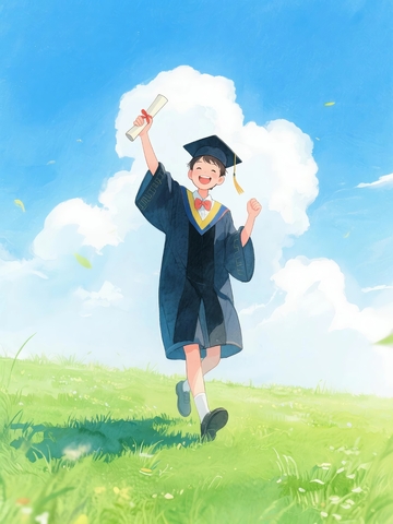 毕业季插画素材装饰背景17