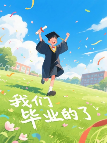 毕业季插画素材背景2