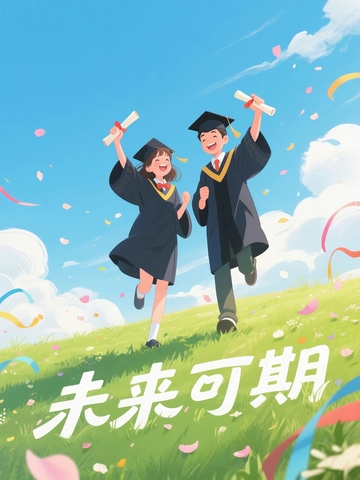 毕业季插画素材背景10