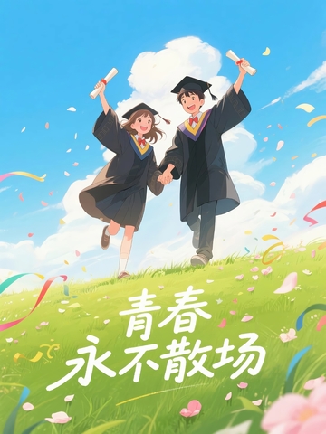 毕业季插画素材背景6