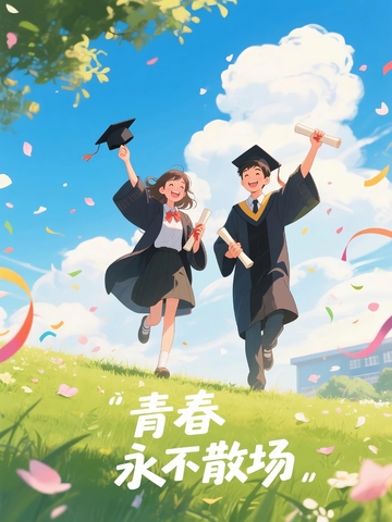 毕业季插画素材背景8