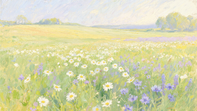 高清大图下载【趣麦麦图】田园花海背景3